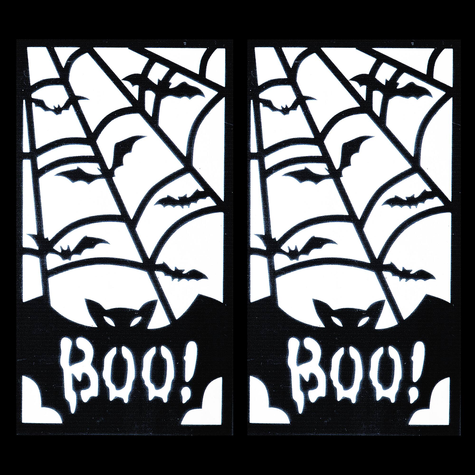 16" Black Halloween Bats Lantern